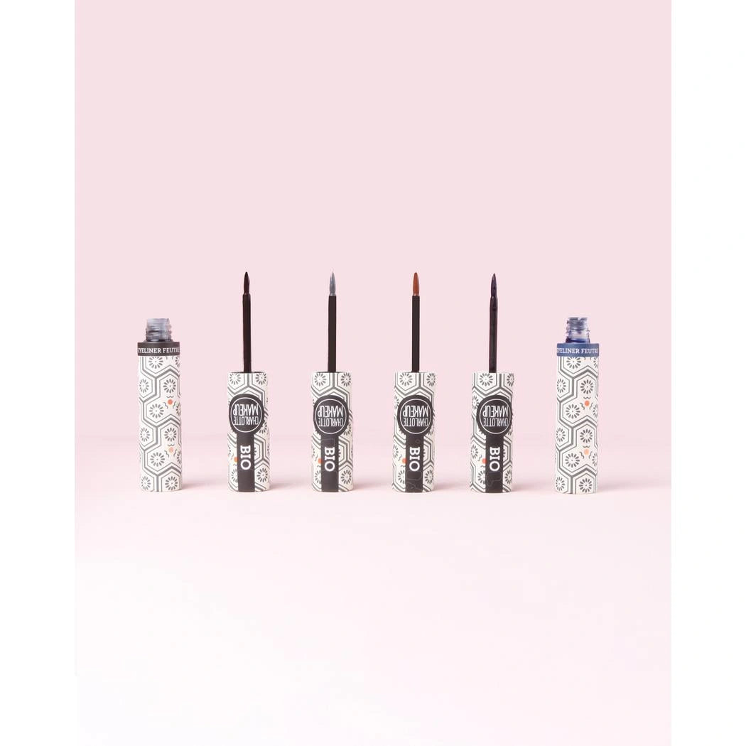 Organic Vegan Black Felt-Tip Eyeliner | Ultra-Pigmented, Long-Lasting, Smudge-Proof Precision