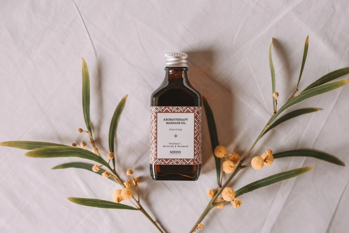 Natural Massage Oil with Patchouli Rosewood Geranium