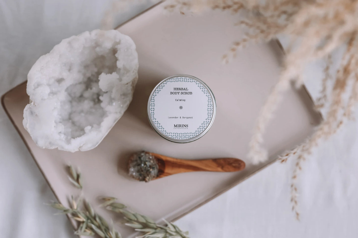 Calming Herbal Body Scrub Lavender Bergamot 120ml by Mirin Copenhagen